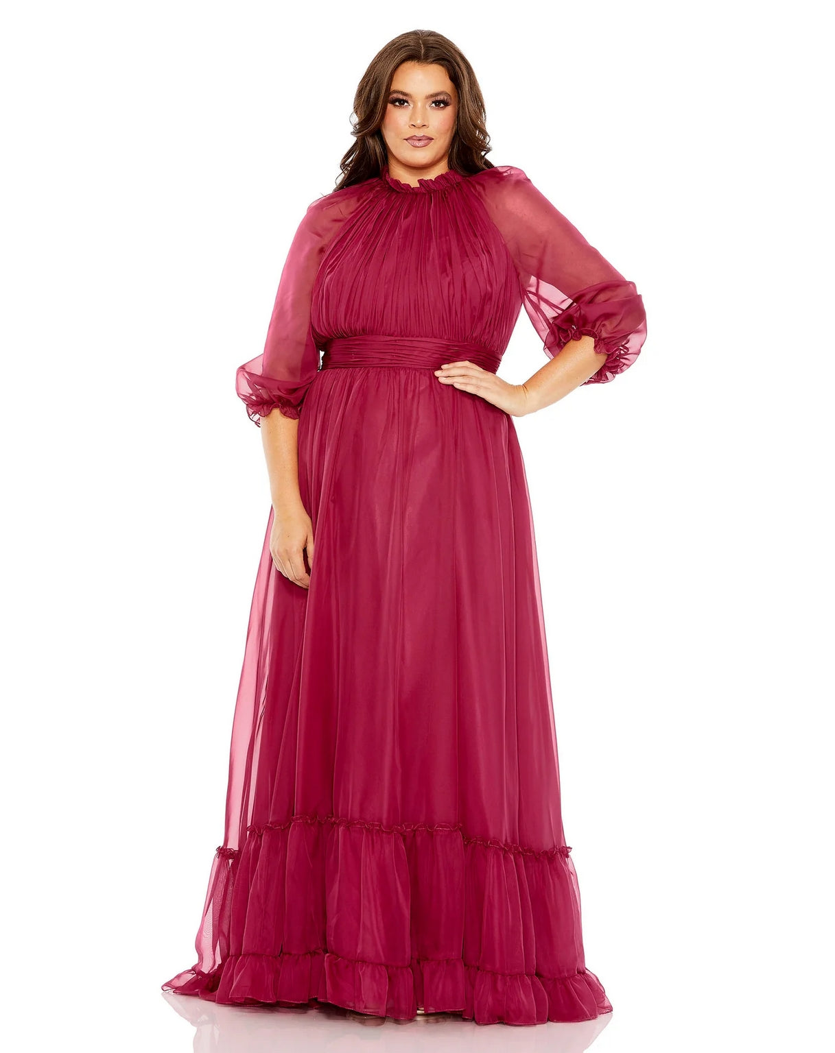 Plus Size Puff Sleeve Tiered A Line Long Dress Puff Sleeve Tiered A Li The Dress Outlet Plus Size Puff Sleeve Tiered A Line Long Dress Puff Sleeve Tiered A Li The Dress Outlet