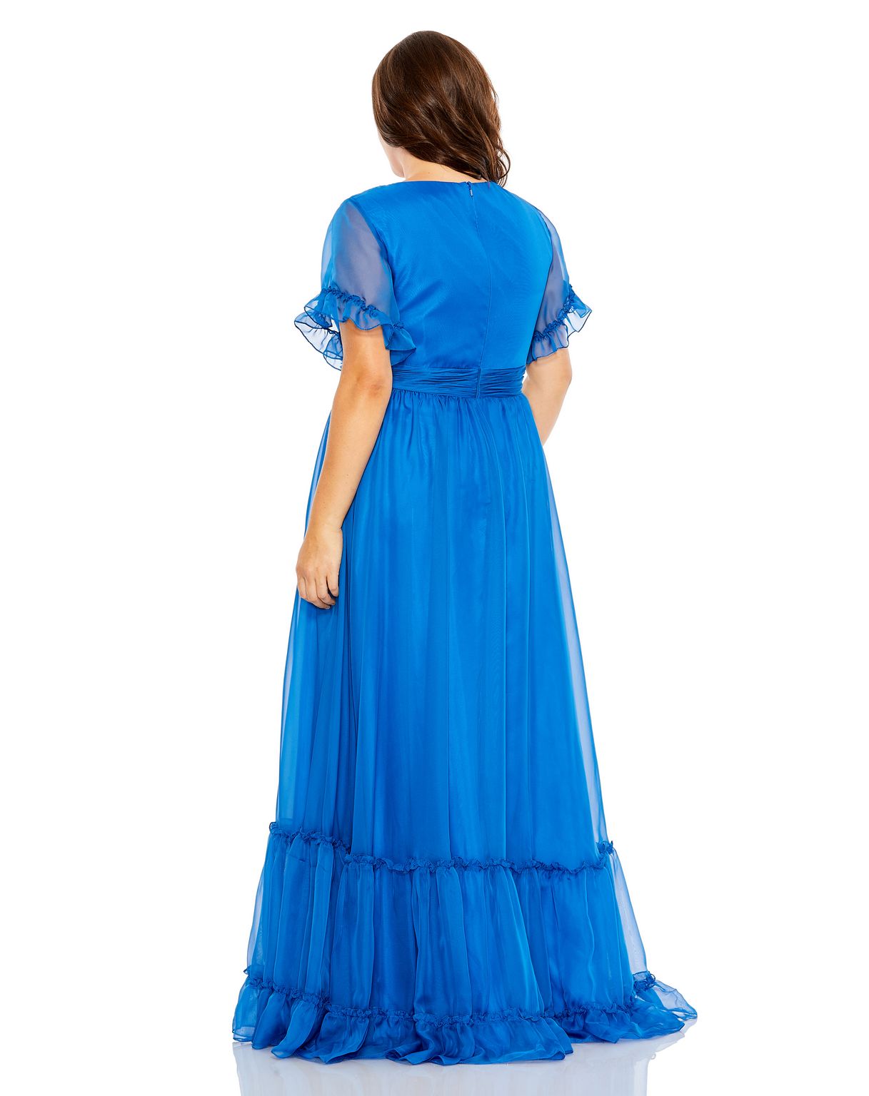 Mac Duggal 68430 Tiered Long Plus Size Formal Dress
