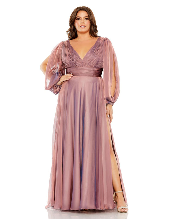 Long Sleeve Formal Plus Size Dress Long Sleeve Formal Plus Size Mac Duggal 68431