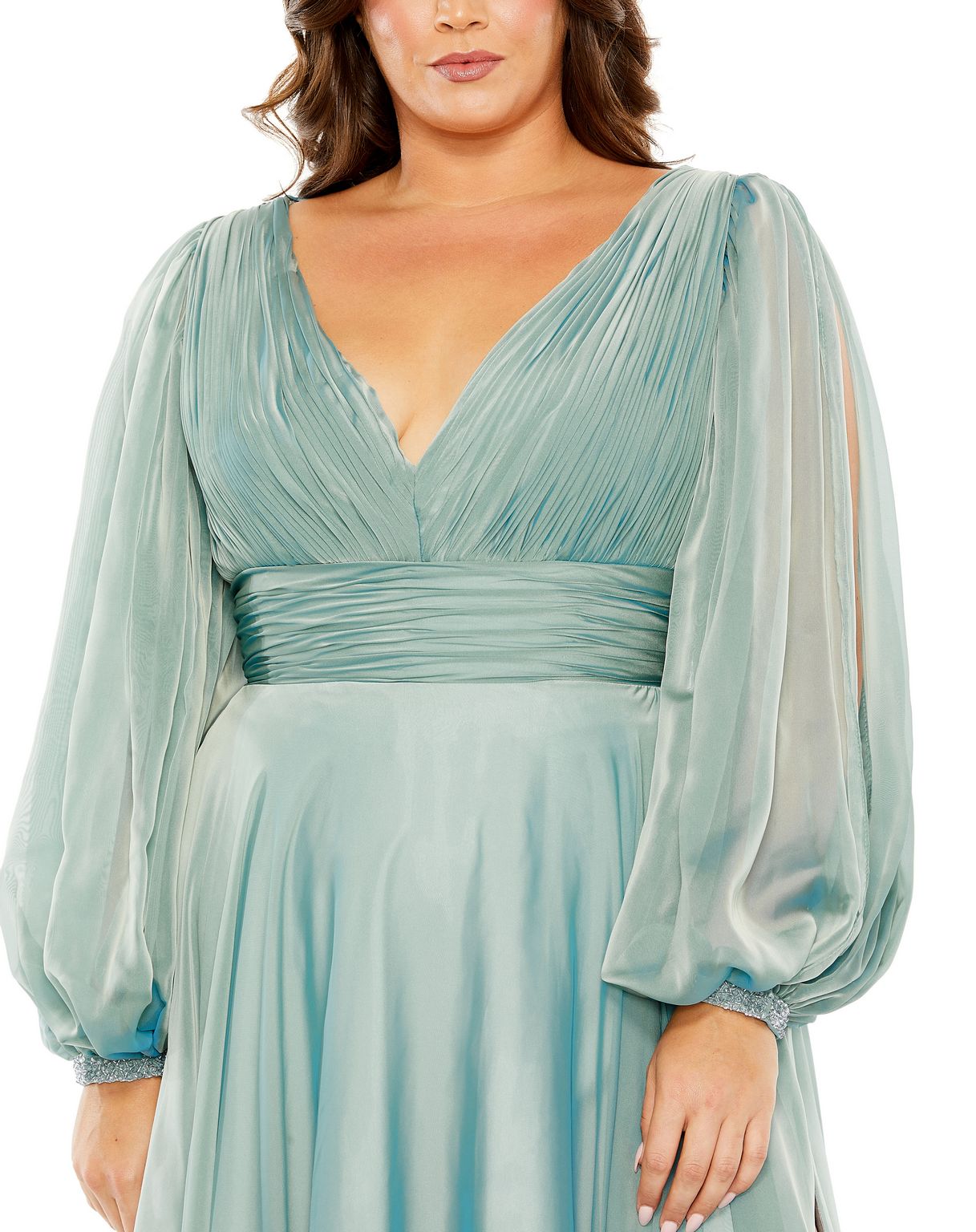 Mac Duggal 68431 Long Sleeve Formal Plus Size Dress