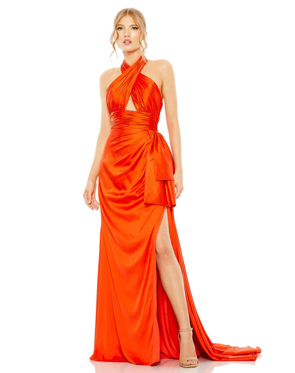 Long Halter Formal Prom Dress Halter Neckline Mac Duggal 68444