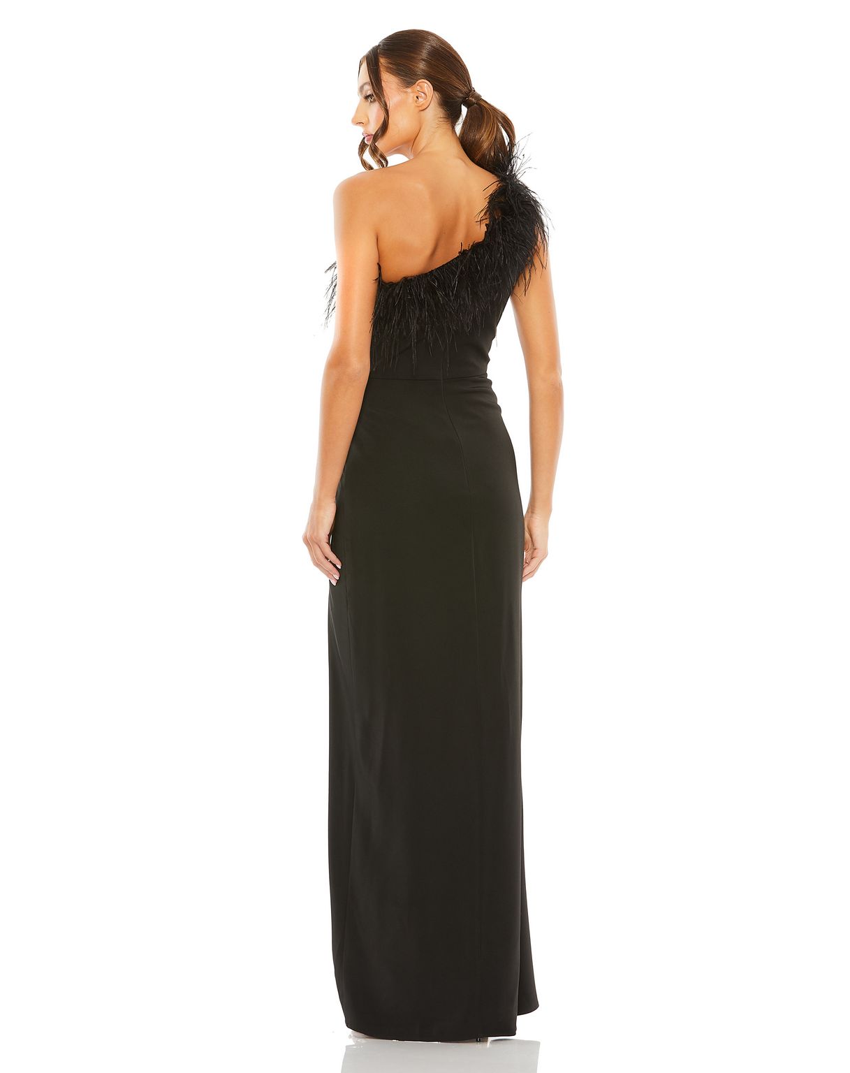 Mac Duggal 68456 Prom Feather Long Formal Dress