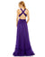 Prom Dresses Prom Halter Cutout Keyhole Tiered Long Formal Dress Purple