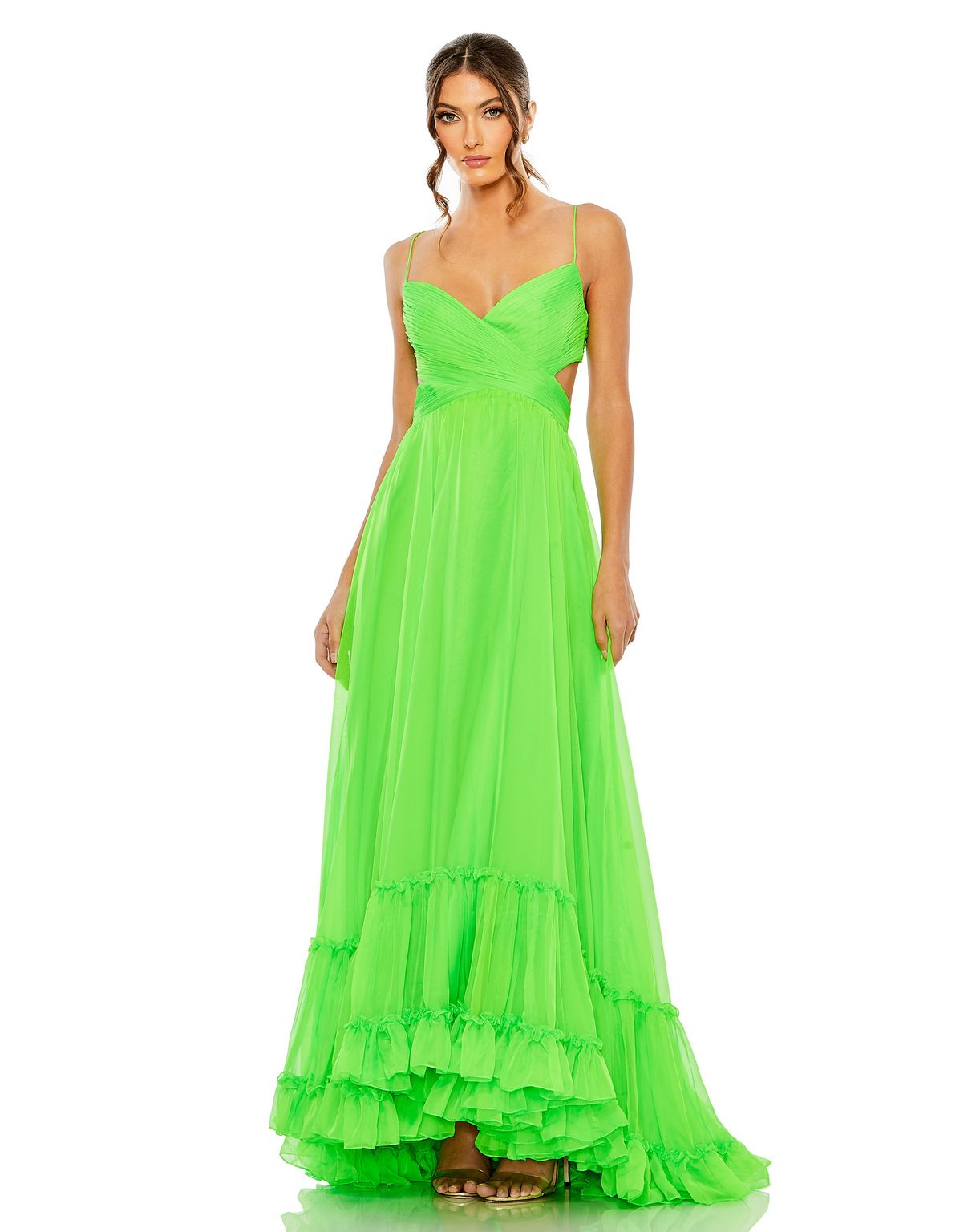 Mac Duggal 68477 Prom Tiered Ruffle Long Formal Dress