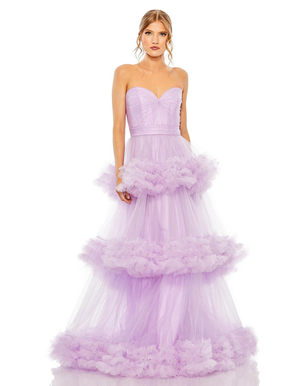 Prom Long Strapless Formal Dress Strapless Detail Mac Duggal 68490