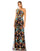 Prom Dresses Long One ShoulderFloral Prom Gown Black Multi