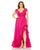 Plus Size Dresses Ruffle High Low Plus Size Dress Magenta