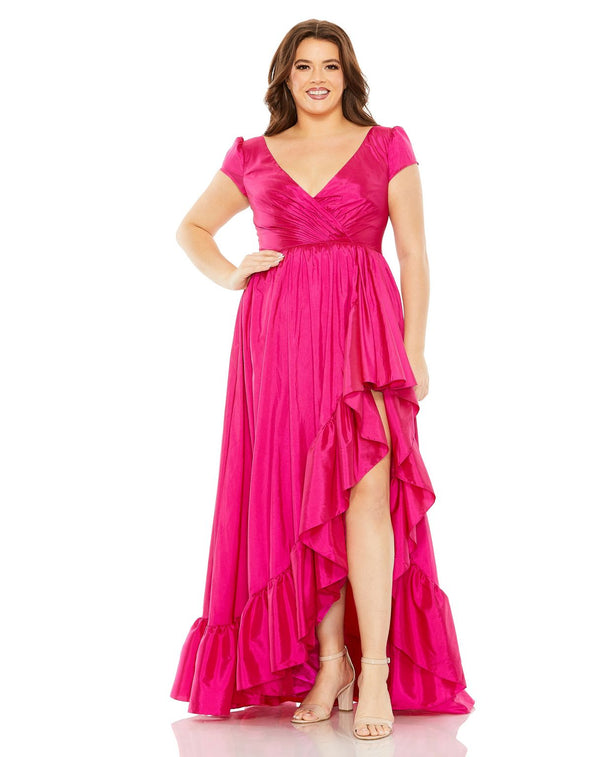 Ruffle High Low Plus Size Dress Ruffle High Low Plus Size Mac Duggal 68525