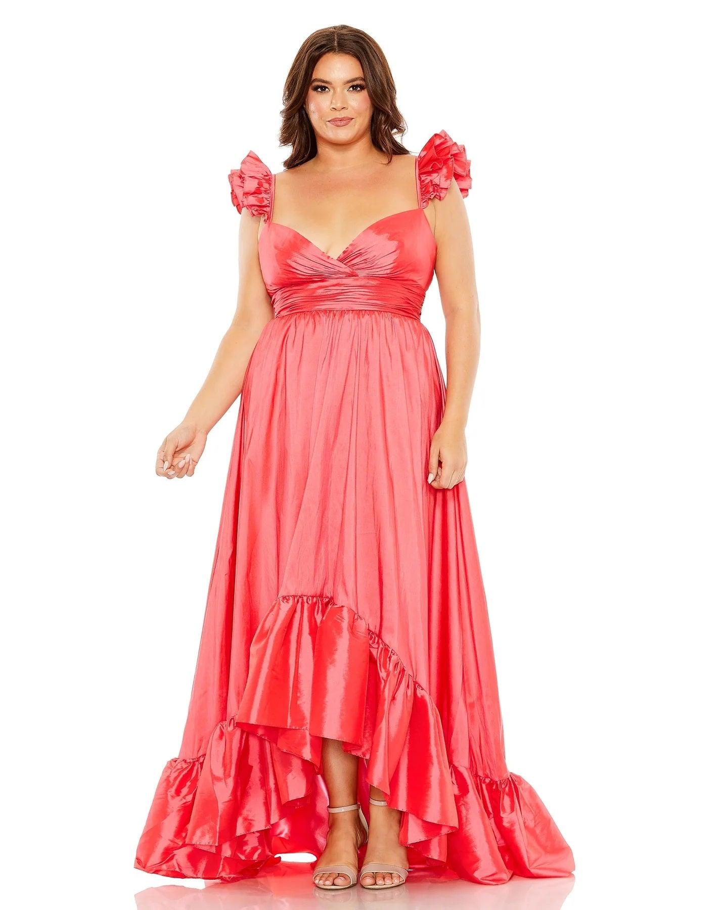 Mac Duggal 68526 Fabulouss Plus Size High Low Formal Dress