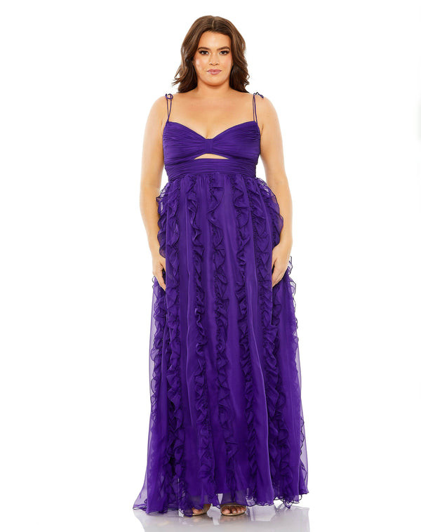 Fabulouss Plus Size Long Chiffon Dress Chiffon Fabric Mac Duggal 68543