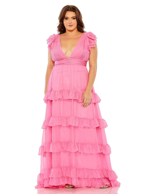 Plus Size Dresses Fabulouss Long Plus Size Chiffon Formal Dress Petal Pink