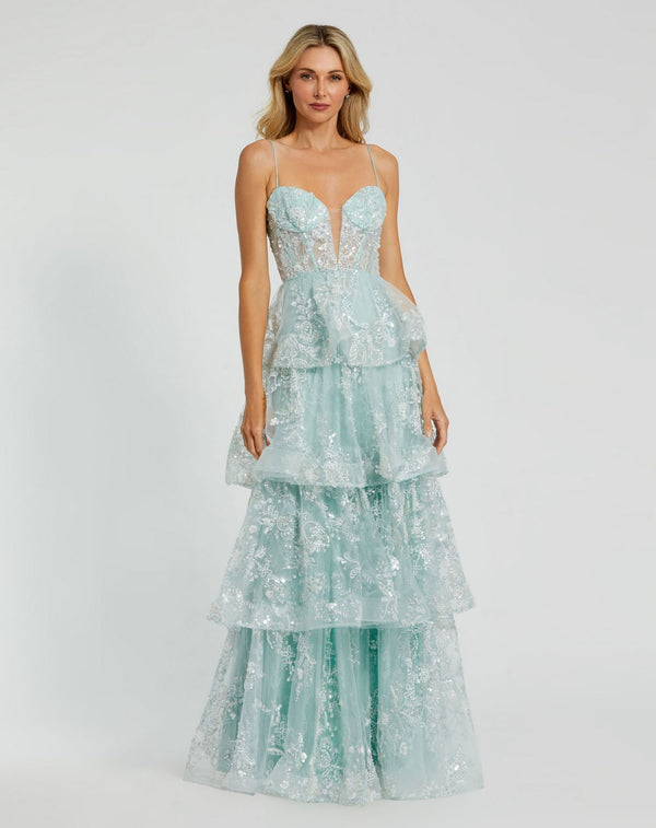 Tiered Ruffle Long Prom Gown Tiered Ruffle Long Prom Mac Duggal 68723