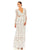 Formal Dresses Long Sleeve Floral Formal Dress Ivory Multi