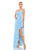 Prom Dresses High Low Spaghetti Strap Chiffon Prom Gown Powder Blue