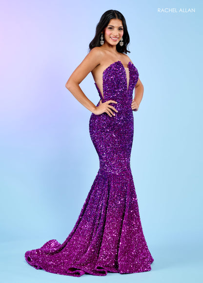 Prom Dresses Formal Long Mermaid Dress Purple Ombre
