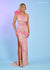 Prom Dresses Beaded Long Prom Dress Pink Nude