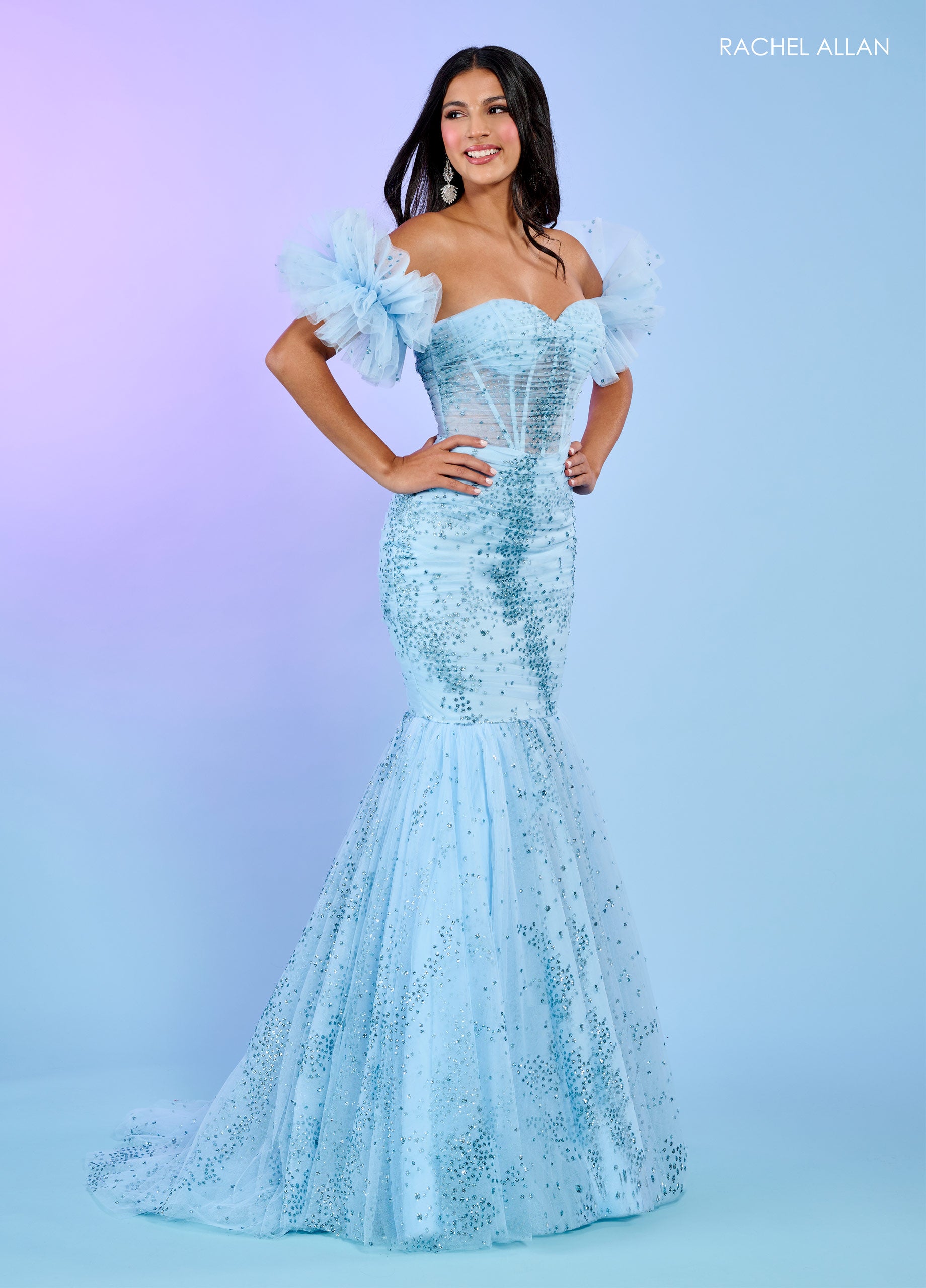 Prom Dresses Long Mermaid Formal Dress Light Blue