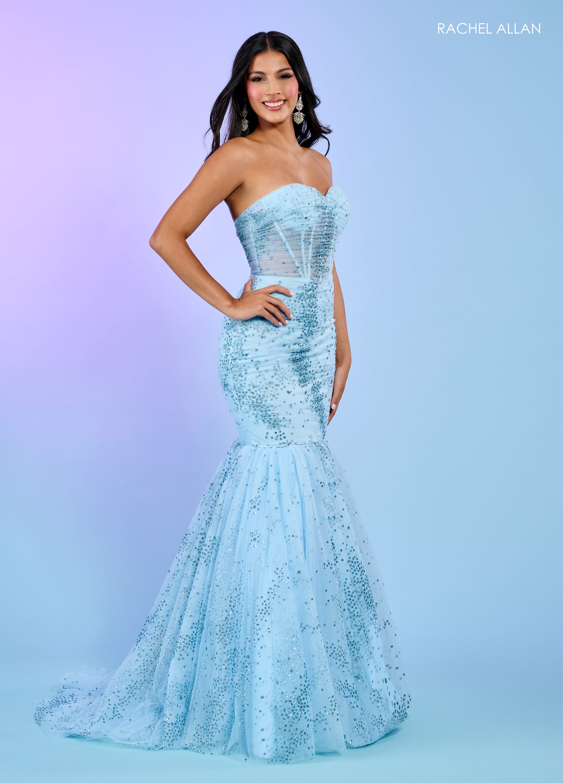 Prom Dresses Long Mermaid Formal Dress Light Blue