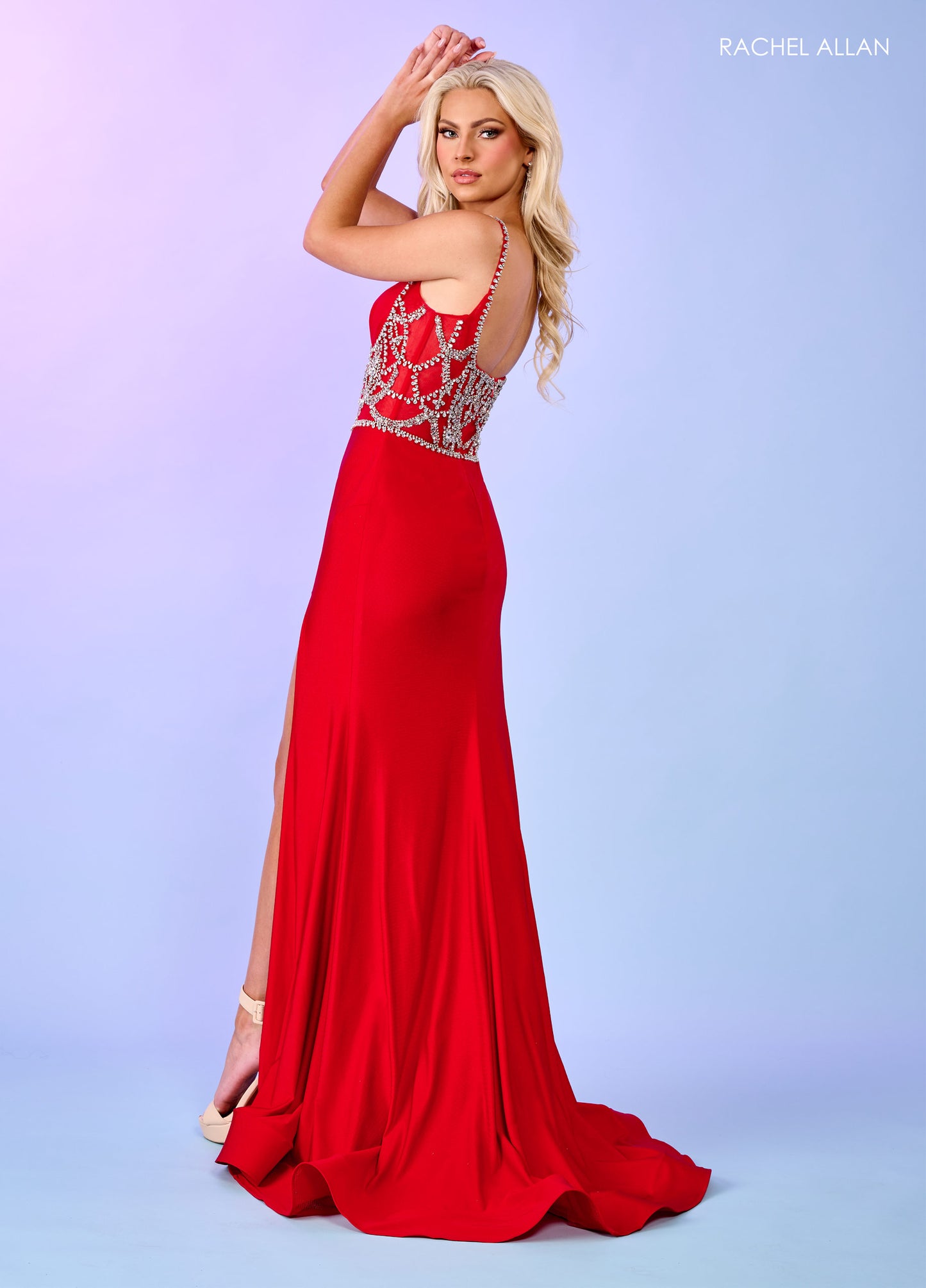 Prom Dresses Beaded Long Prom Dress Red