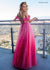 Prom Dresses Long Glitter Prom Ballgown Fuchsia Ombre