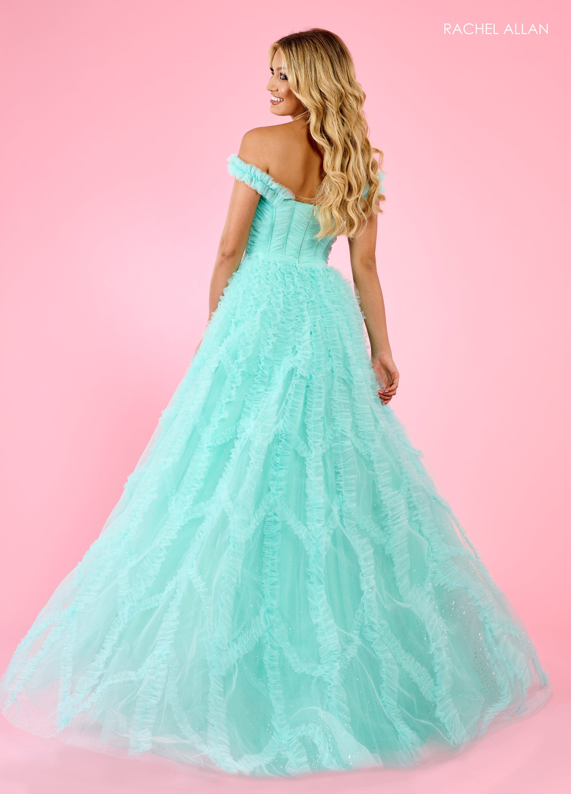Rachel Allan 70555 Prom Long Formal Glitter Ball Gown
