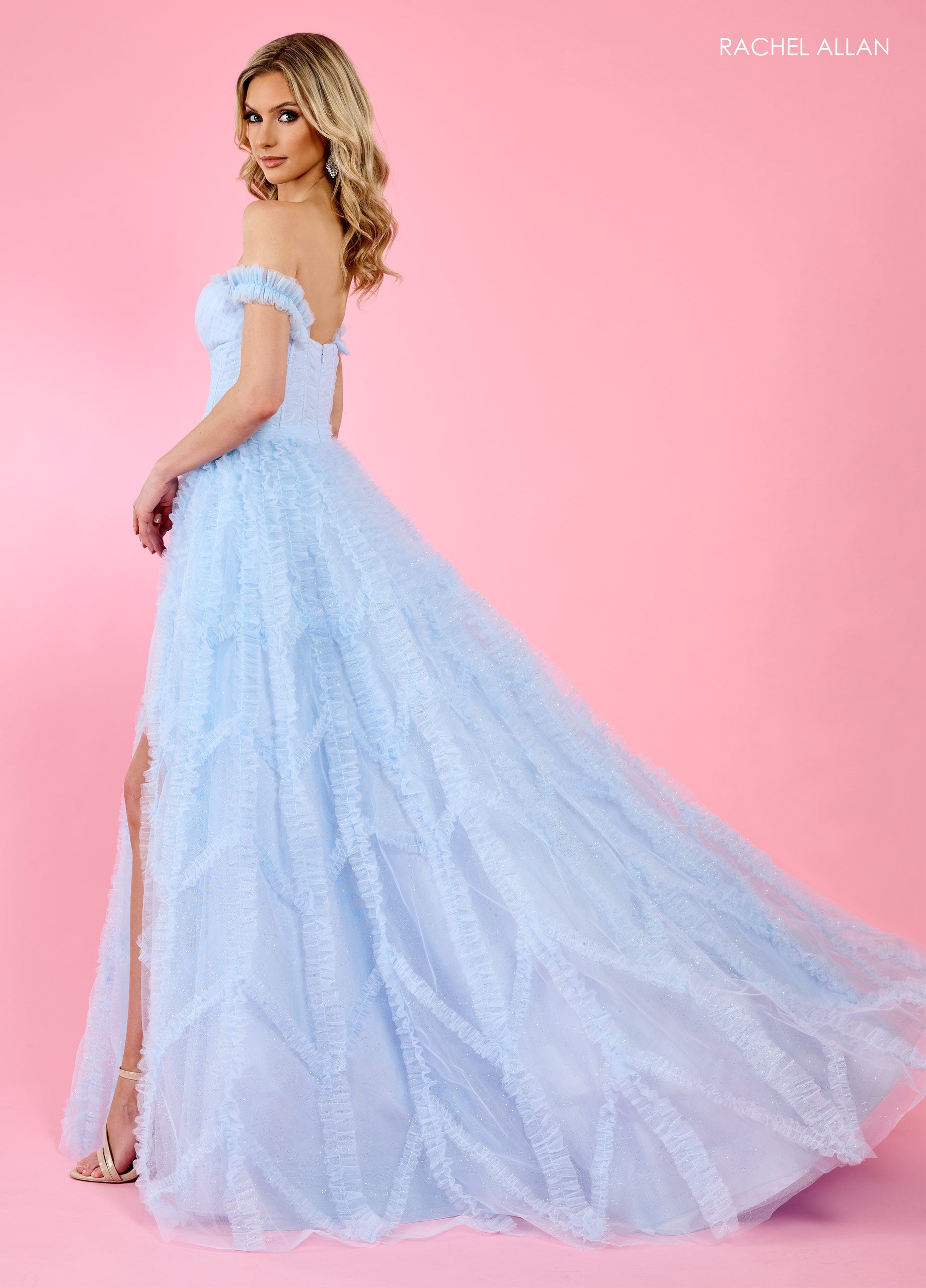Rachel Allan 70555 Prom Long Formal Glitter Ball Gown