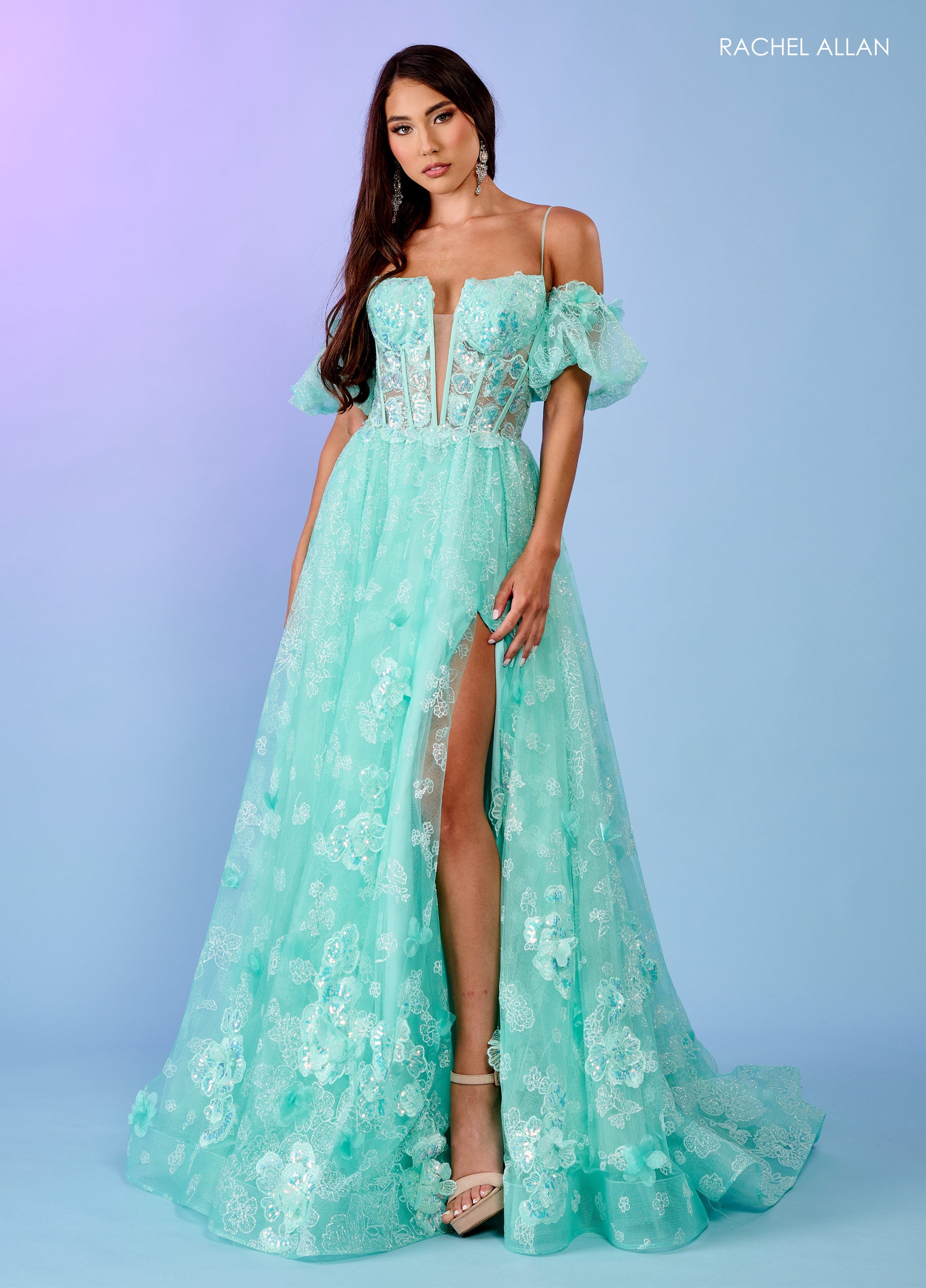 Prom Dresses Prom Long Appliques Formal Dress Mint