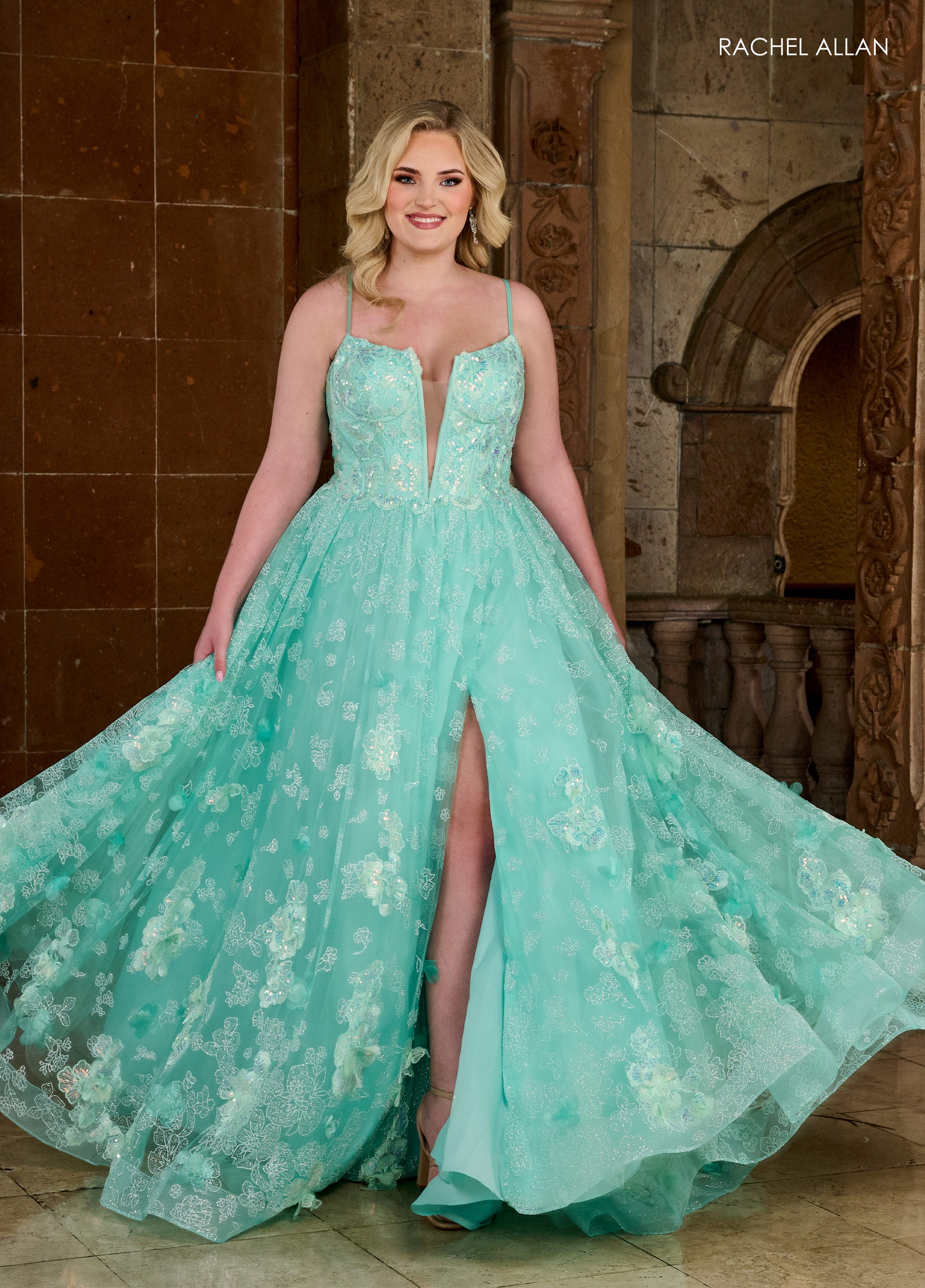Rachel Allan 70557 Prom Long Appliques Formal Dress
