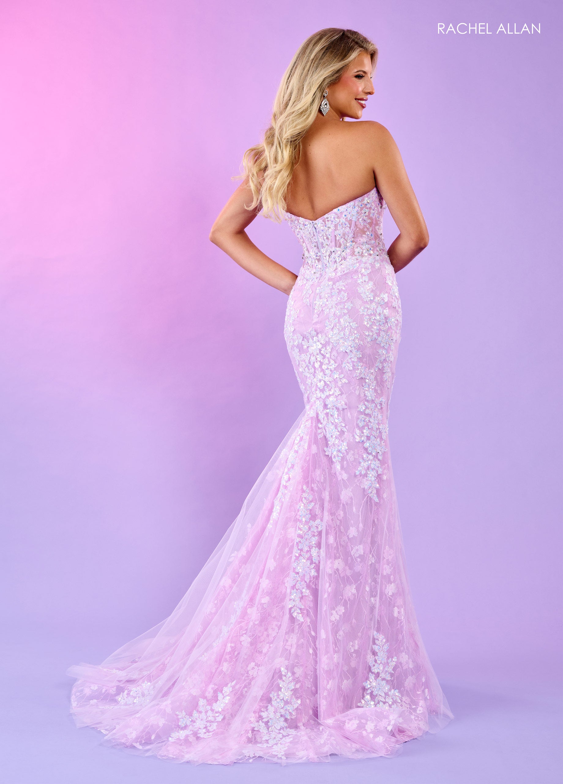 Rachel Allan 70566 Long Formal Glitter Prom Dress
