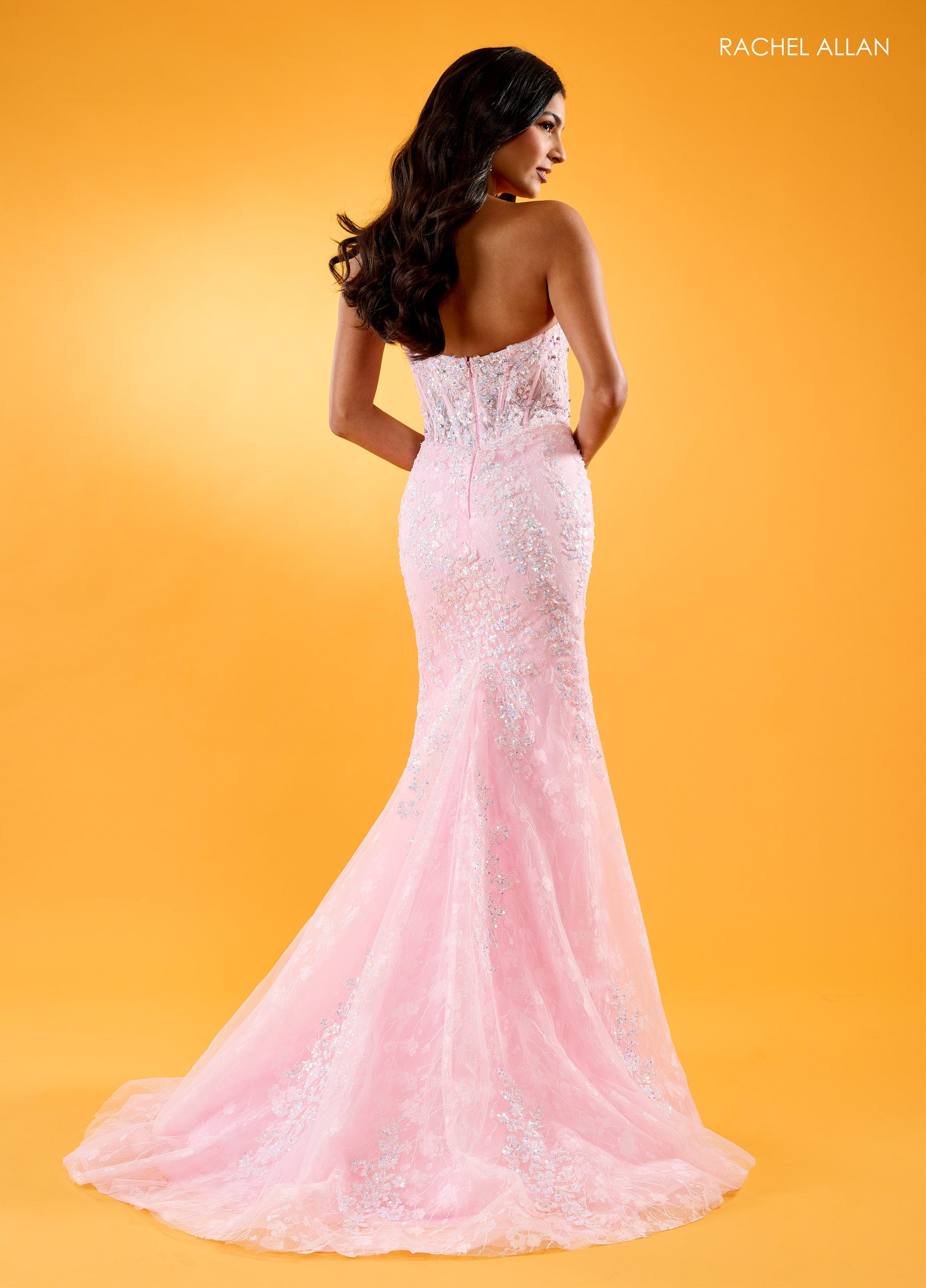 Rachel Allan 70566 Long Formal Glitter Prom Dress