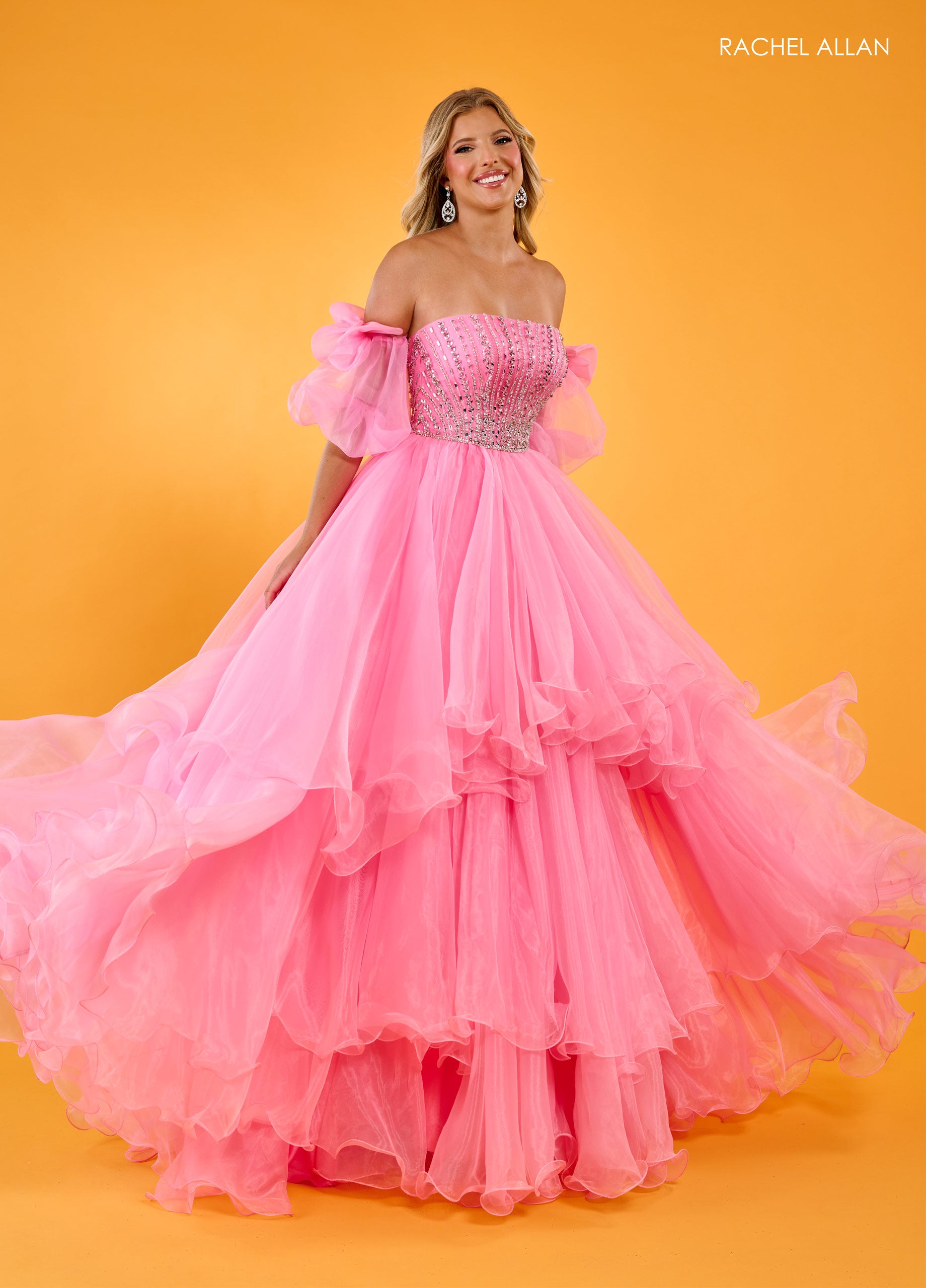 Rachel Allan 70570 Long Formal Layered Prom Dress