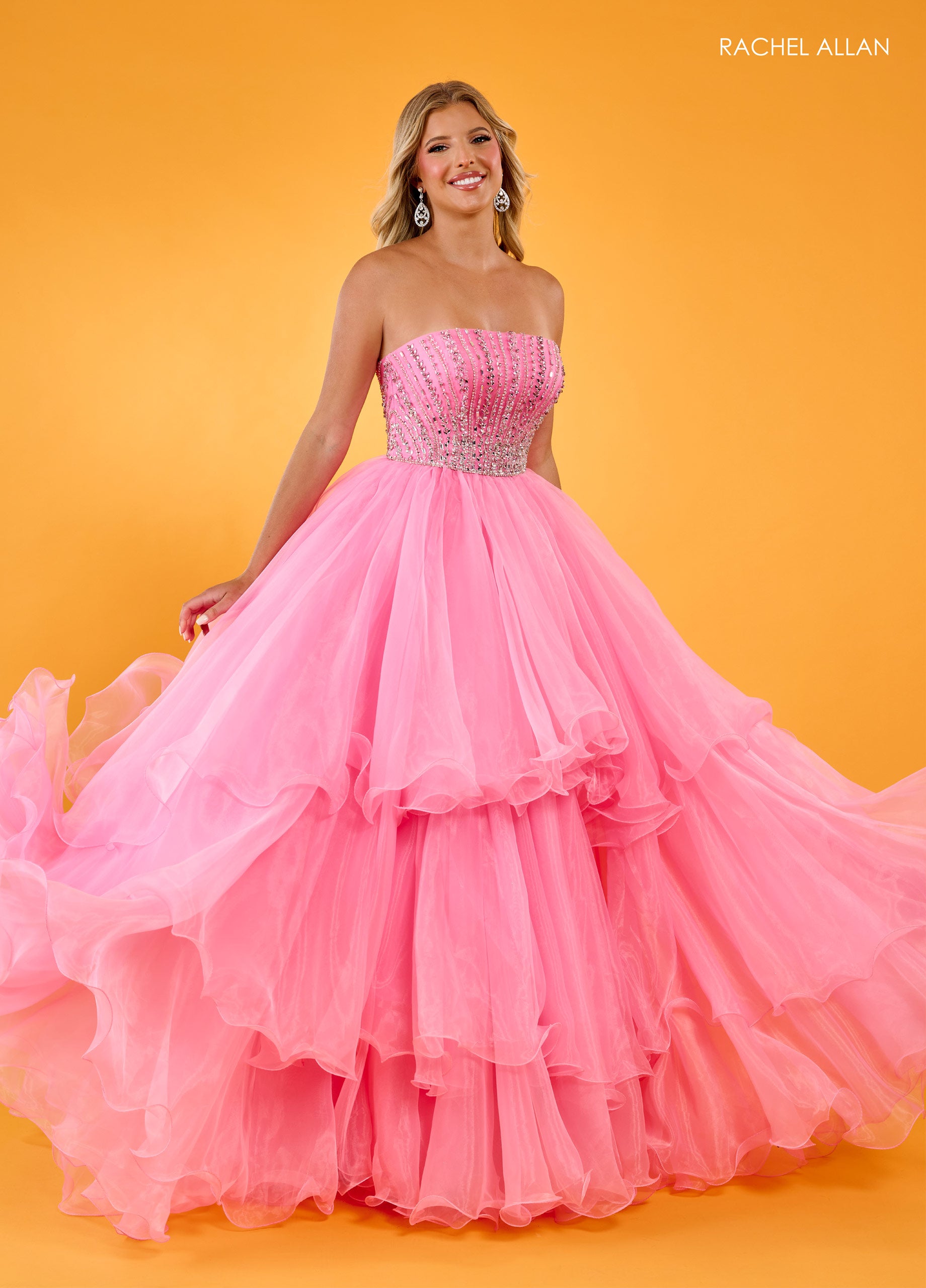 Rachel Allan 70570 Long Formal Layered Prom Dress