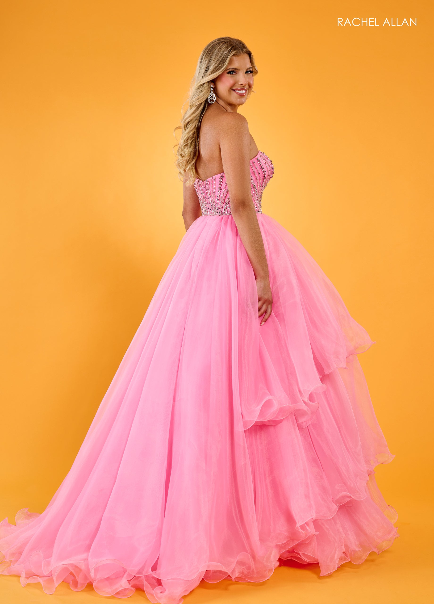Prom Dresses Long Formal Layered Prom Dress Pink