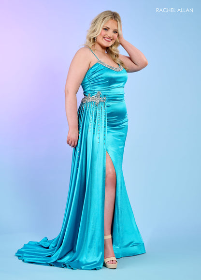 Prom Dresses Long Prom Formal Overskirt Dress Turquoise