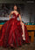 Prom Dresses Long Ball Gown Beaded Prom Dress Burgundy
