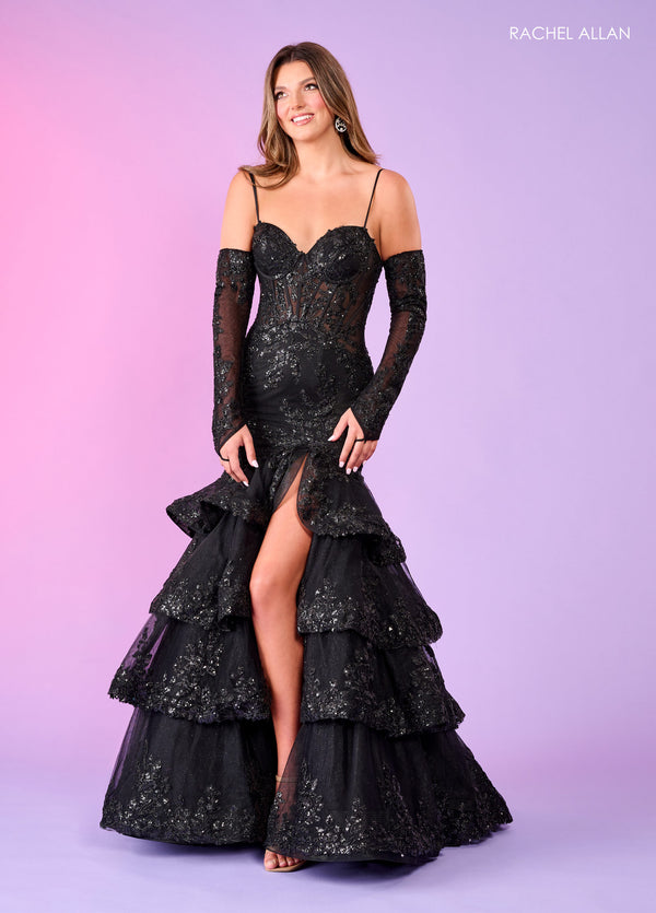 Rachel Allan 70614 Long Formal Glitter Mermaid Prom Gown