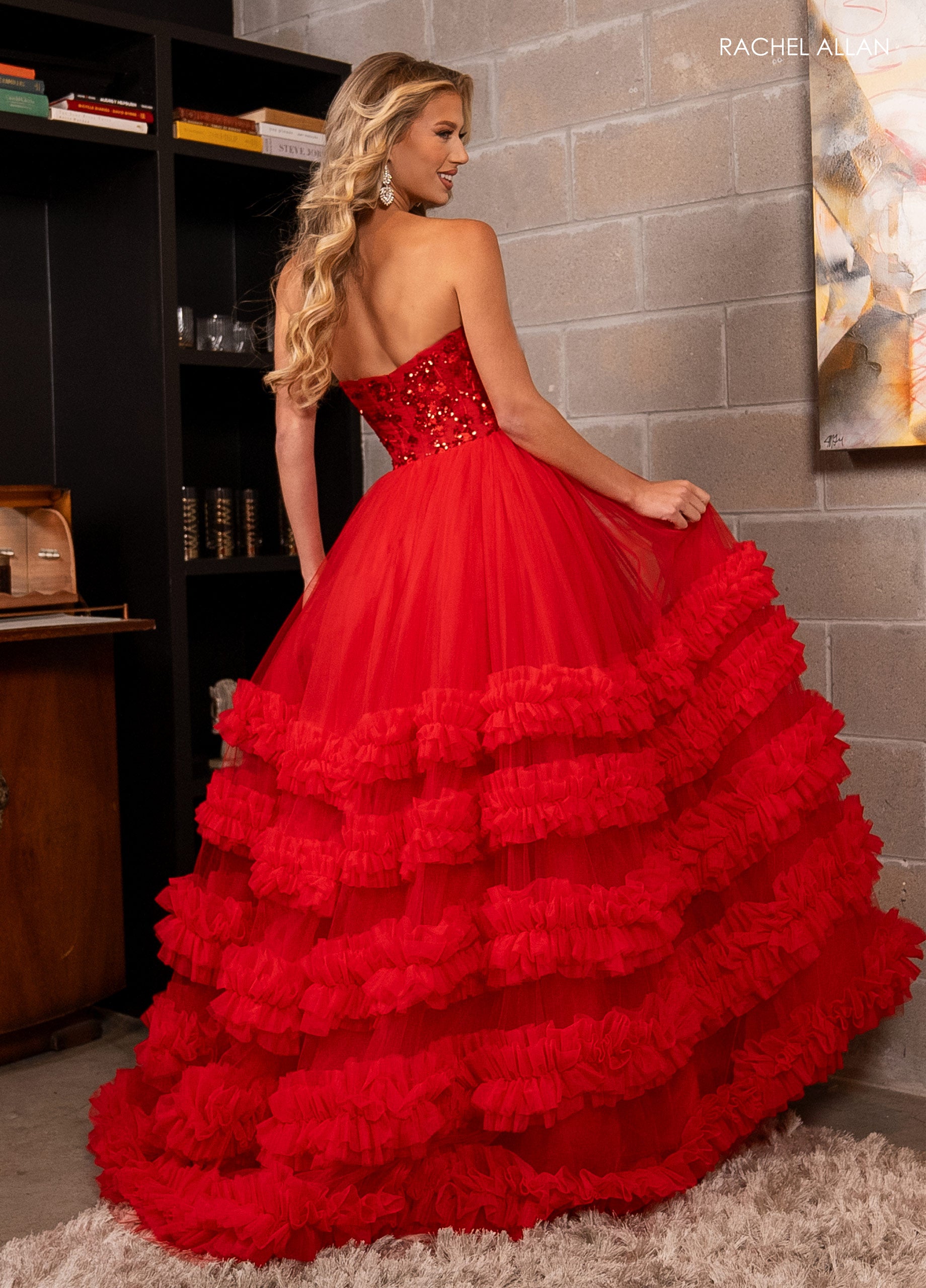 Prom Dresses Prom Long Beaded Ball Gown Red