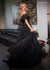 Prom Dresses Prom Long Formal Dress with Detachable Sleeves Black