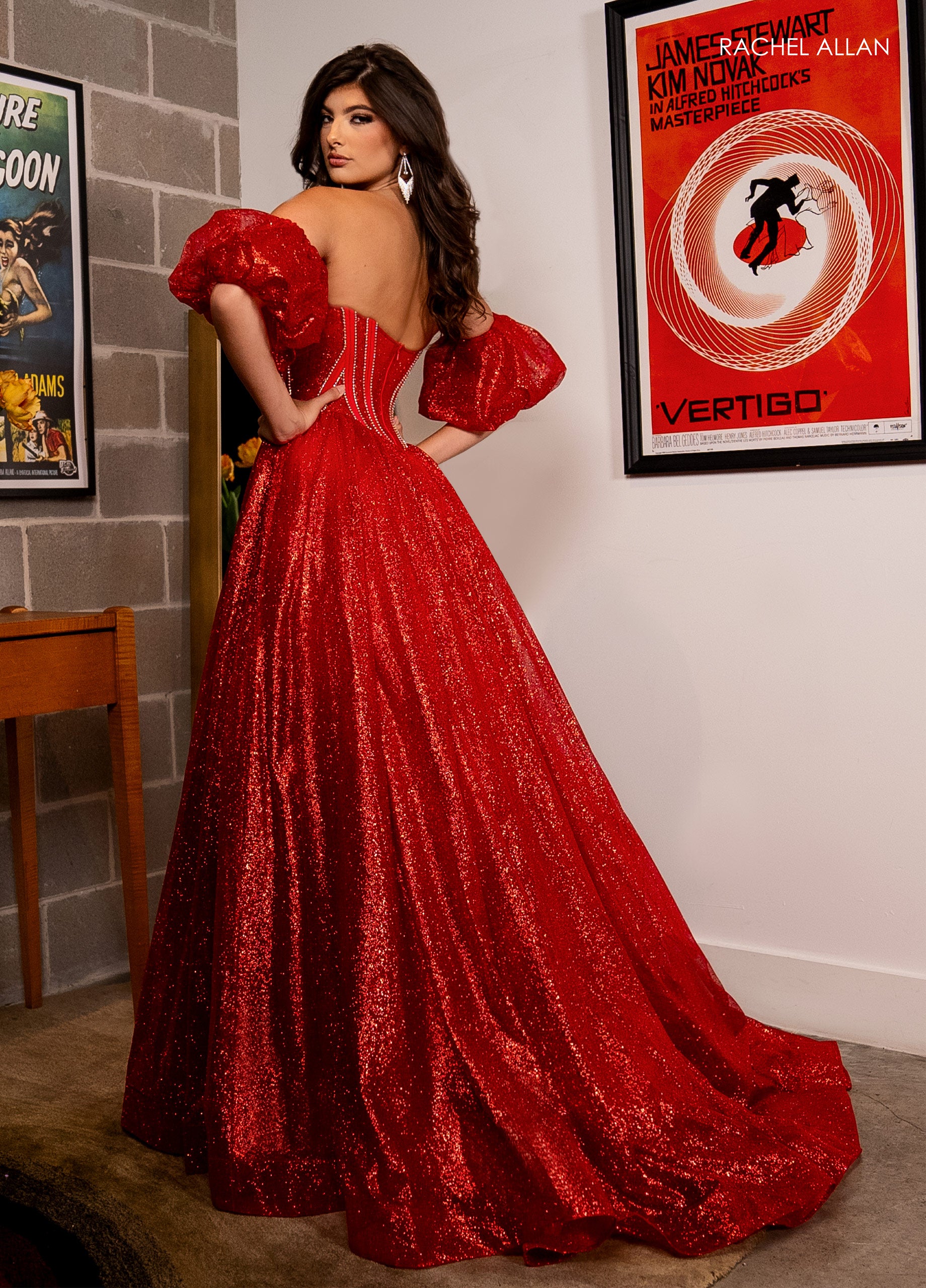 Rachel Allan 70630 Prom Long Formal Dress with Detachable Sleeves
