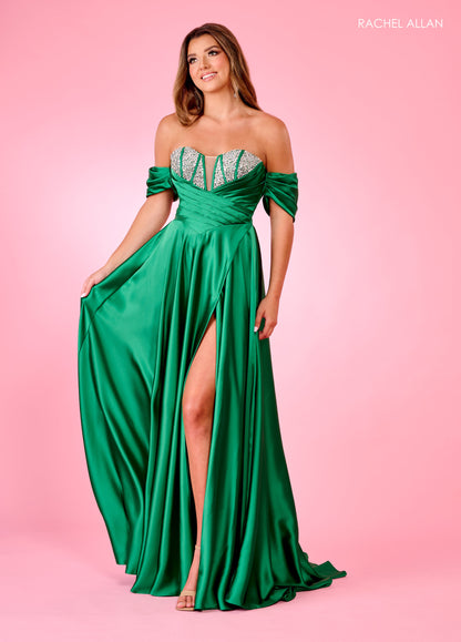 Prom Dresses Long Formal Beaded Prom Ball Gown Emerald