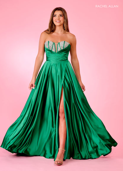 Prom Dresses Long Formal Beaded Prom Ball Gown Emerald