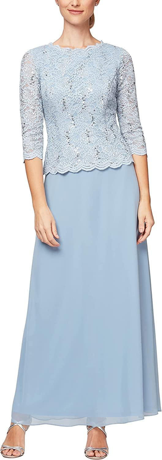 Alex Evenings AE412318 Long Plus Size Chiffon Dress Sale