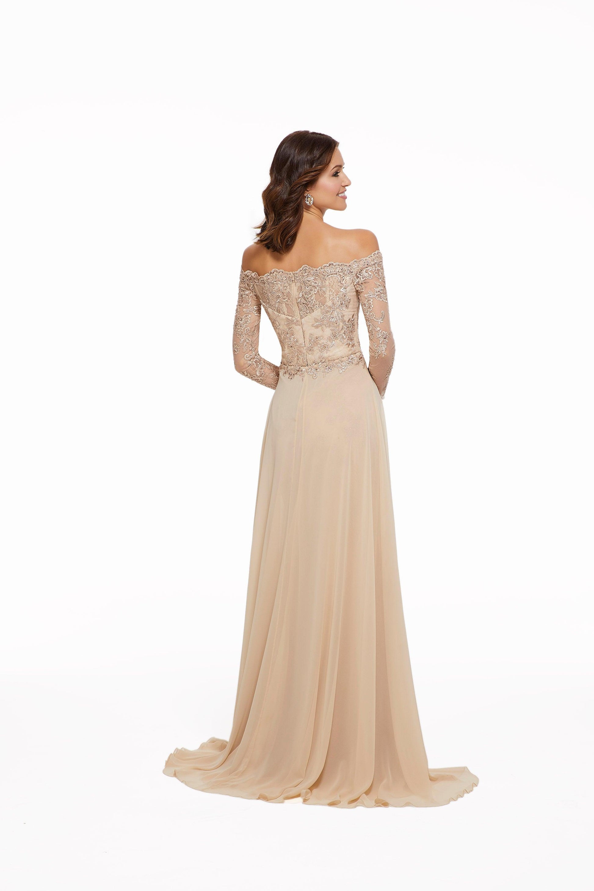 MGNY Madeline Gardner New York 72033 Long Off Shoulder Prom Dress