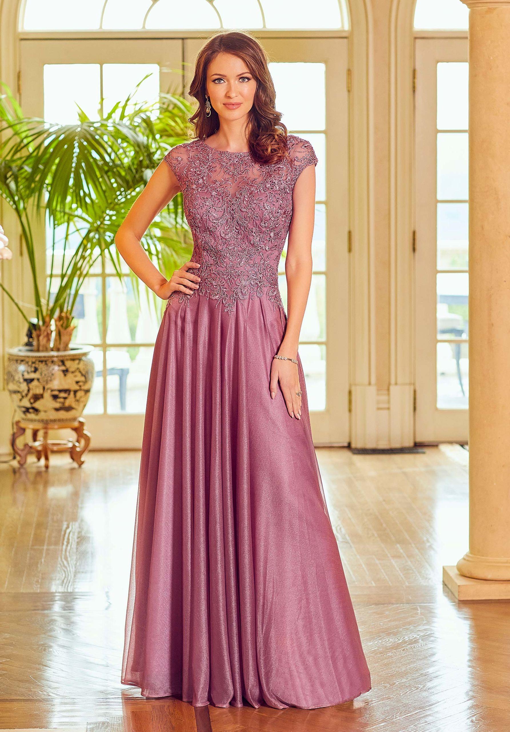 MGNY Madeline Gardner New York 72520 Long Formal Dress - Rose / 14 MGNY Madeline Gardner New York 72520 Long Formal Dress - Rose / 14