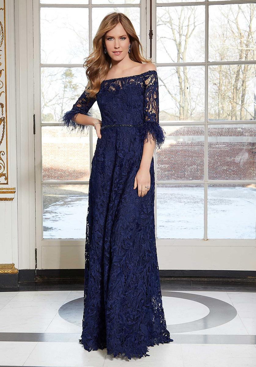 MGNY Madeline Gardner New York 72602 Long Formal Dress - Navy / 6 MGNY Madeline Gardner New York 72602 Long Formal Dress - Navy / 6