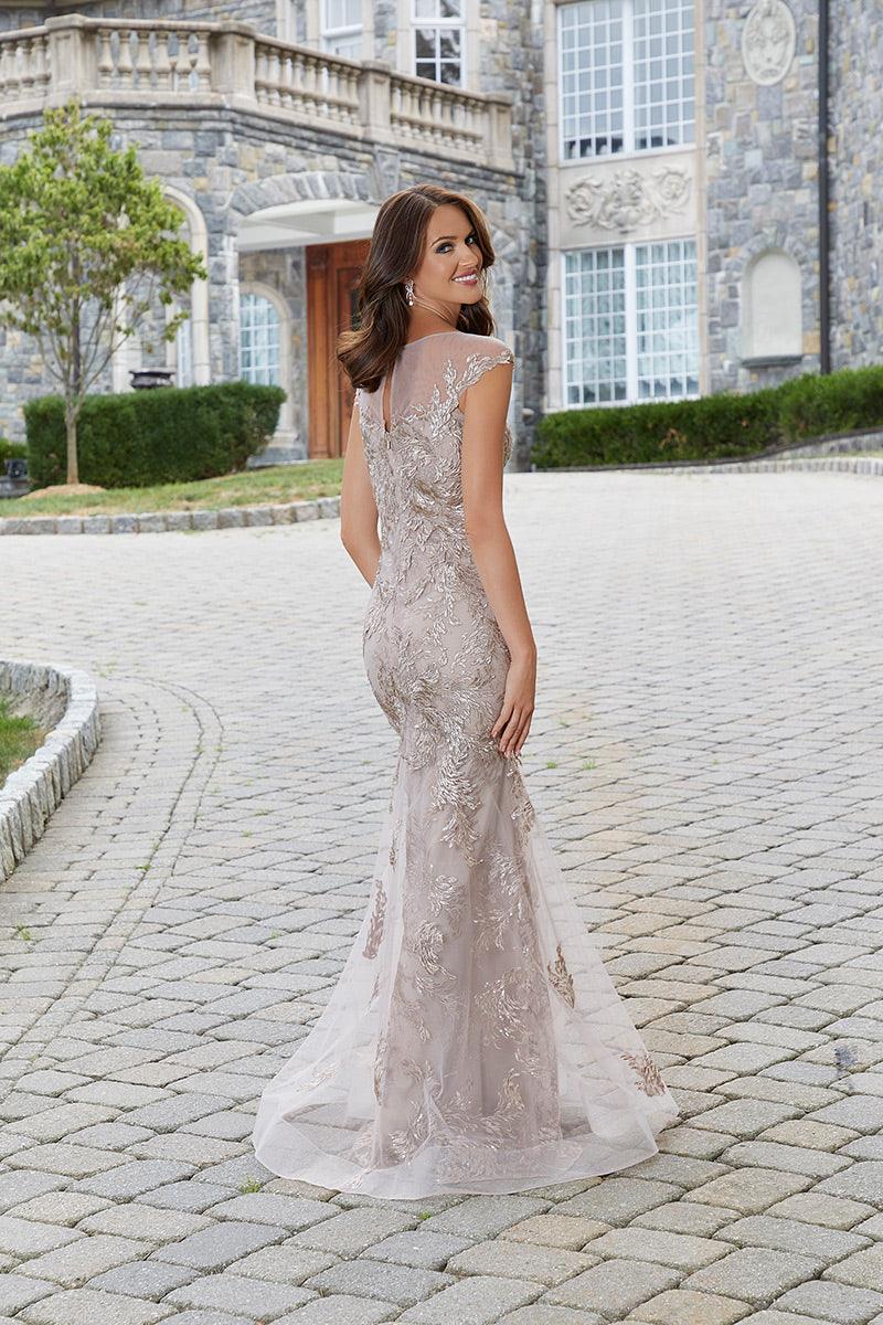 Navy MGNY Madeline Gardner New York 72702 Long Formal Dress for $615.0