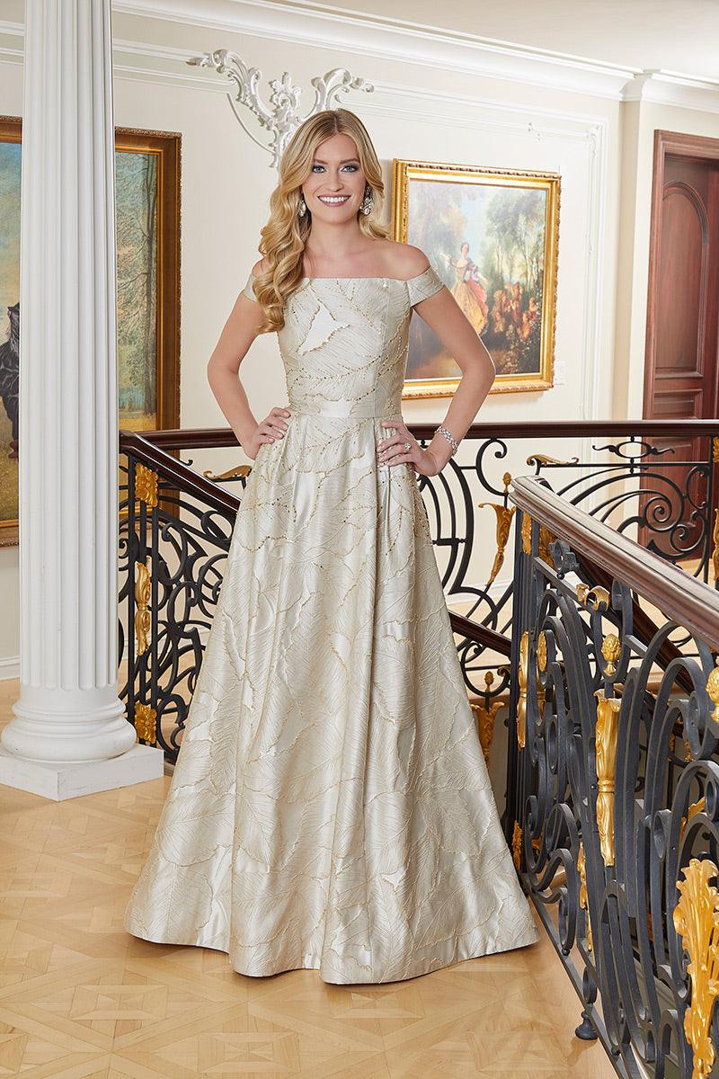 MGNY Madeline Gardner New York 72841 Long Formal Overskirt Evening Gown