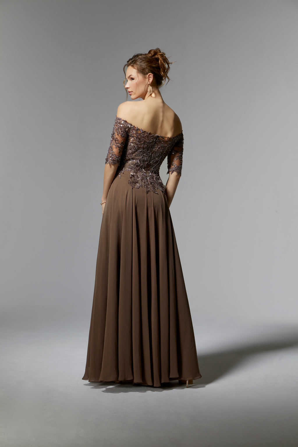 MGNY Madeline Gardner New York 72907 Long Beaded Formal Evening Dress