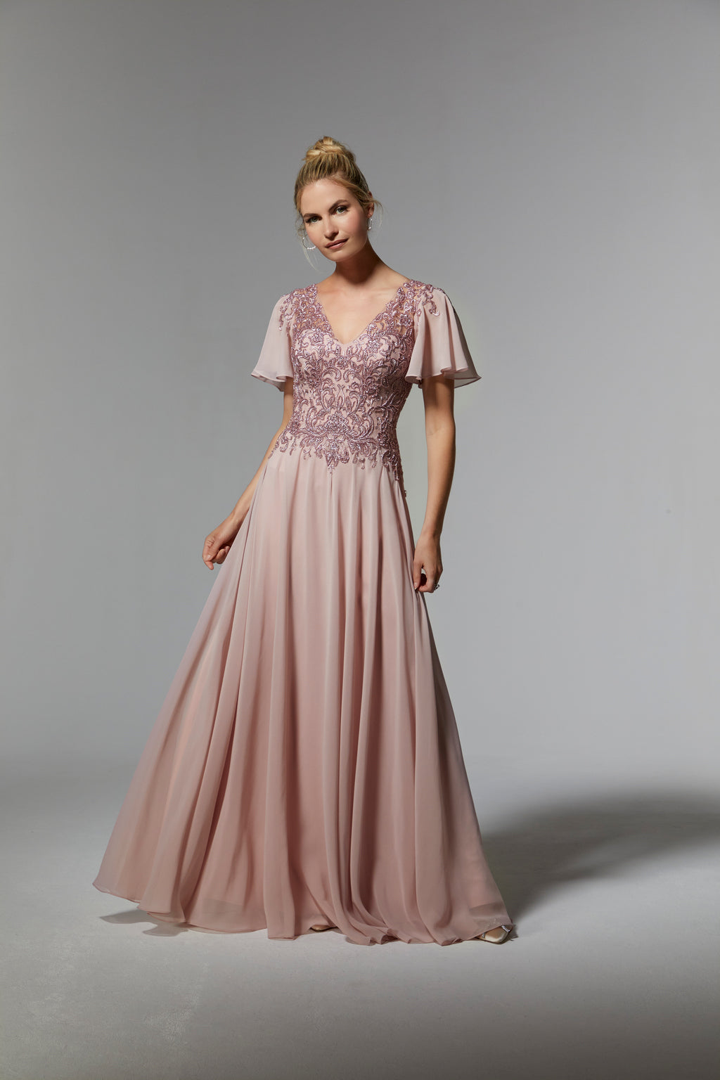 MGNY Madeline Gardner New York 72908 Beaded Mother of the Bride Long Formal Gown
