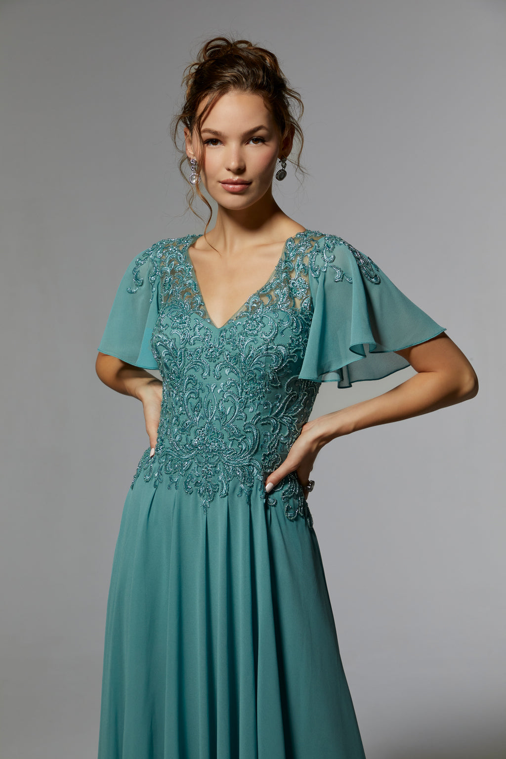 Jade MGNY Madeline Gardner New York 72908 Beaded Mother of the Bride